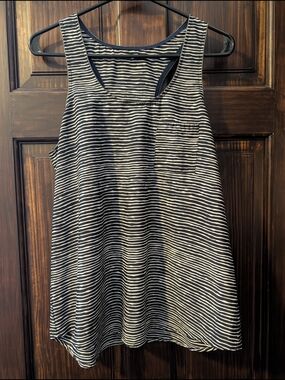 Striped Navy and White Tank Dress - Women's Casual Dress